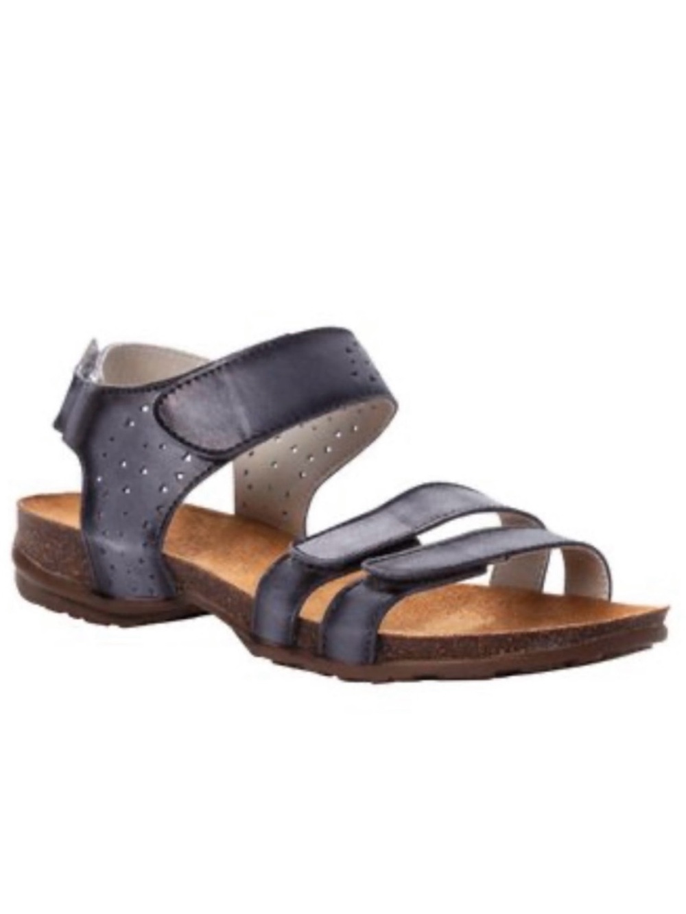 Propet Farrah Adjustable Hook & Loop Comfort Sandals Navy Blue Size 12 M NWOB